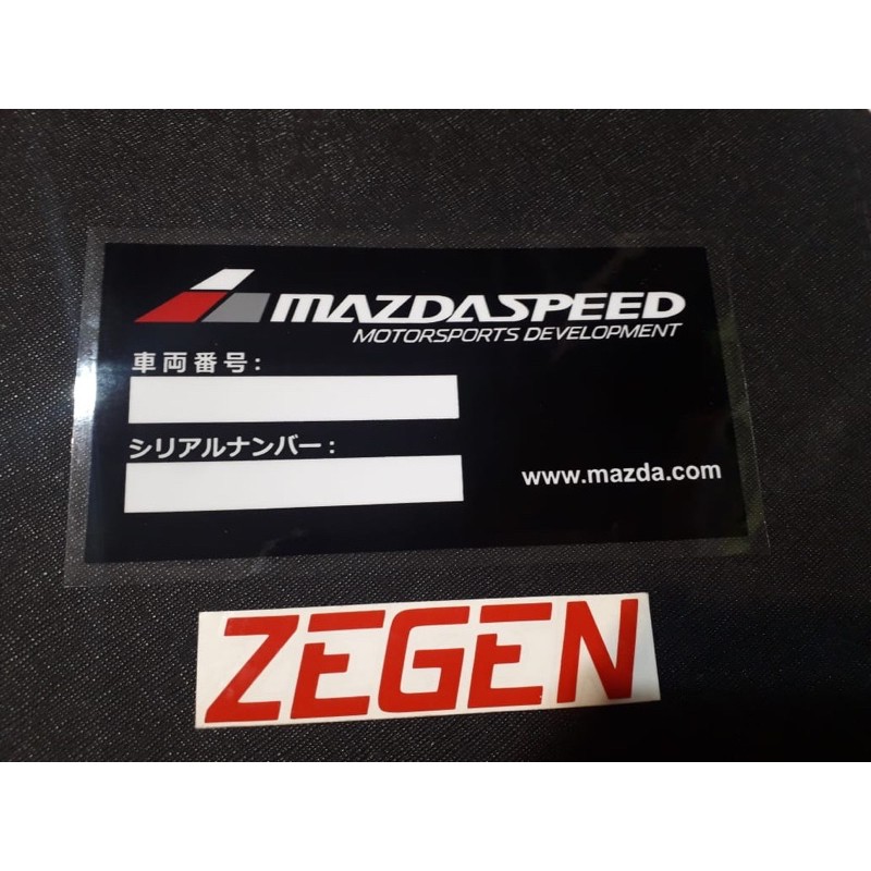 

Stiker sticker mazdaspeed tempel dalam stick on