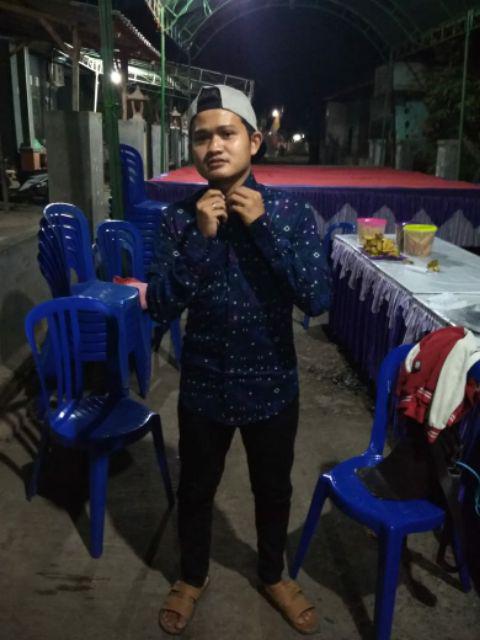 Zebestore Kemeja Batik Lengan Panjang Pria Songket Slimfit Bestseller