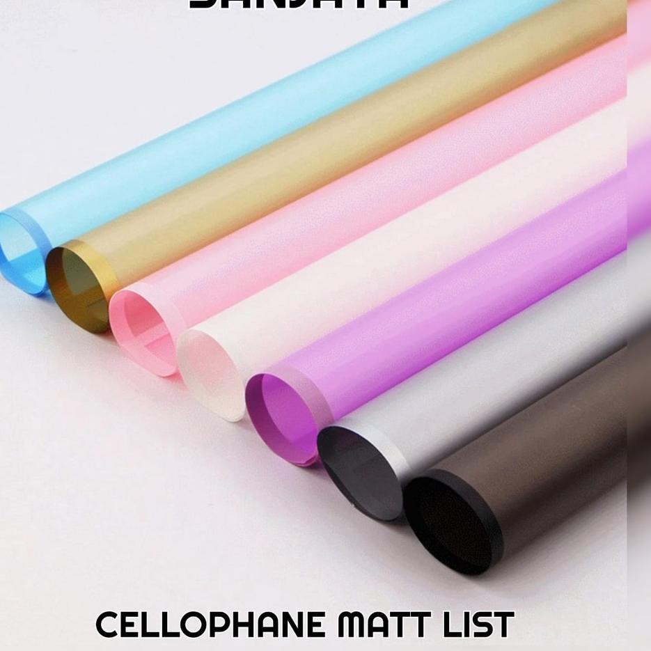 

✾ CHAT TANYA STOCK TERLEBIH DAHULU SEBELUM MEMESAN / FLOWER WRAPPING PAPER MATT LIST / KERTAS BUKET BUNGA TRANSPARAN LIST HAND BOUQUET / CELLOPHANE MATT LIST (20 LEMBAR) ♔