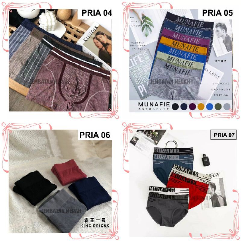 BOXER MUNAFIE PRIA / CELANA DALAM PRIA / BOXER PRIA/ MUNAFIE PRIA/CELANA DALAM MUNAFIE PRIA