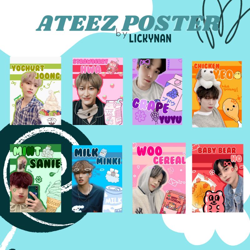 ateez poster set