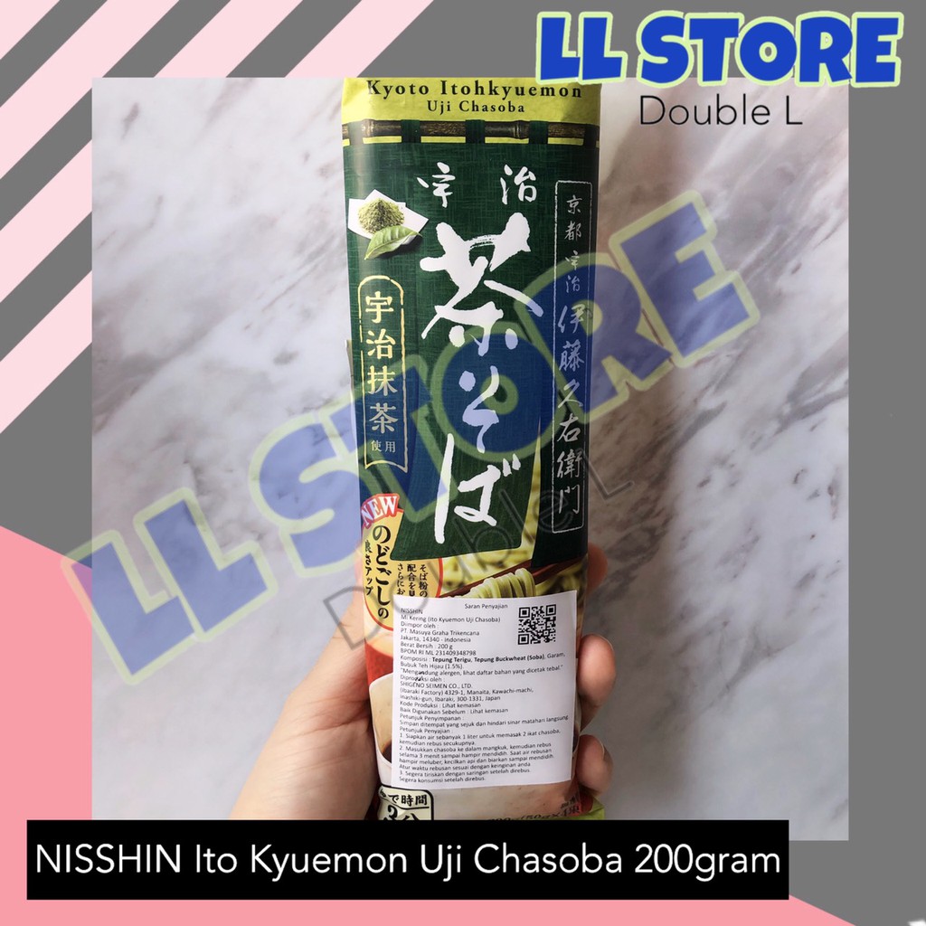 

NISSHIN Ito Kyuemon Uji Chasoba 200 gr | Mie Teh Hijau Jepang