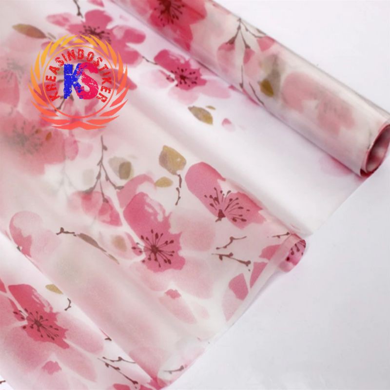 Sticker Kaca Stiker Kaca Jendela Stiker Kaca Motif Bunga