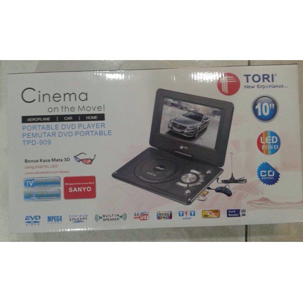 Gojek Gosend DVD player portable TORI 10 inch murah laris