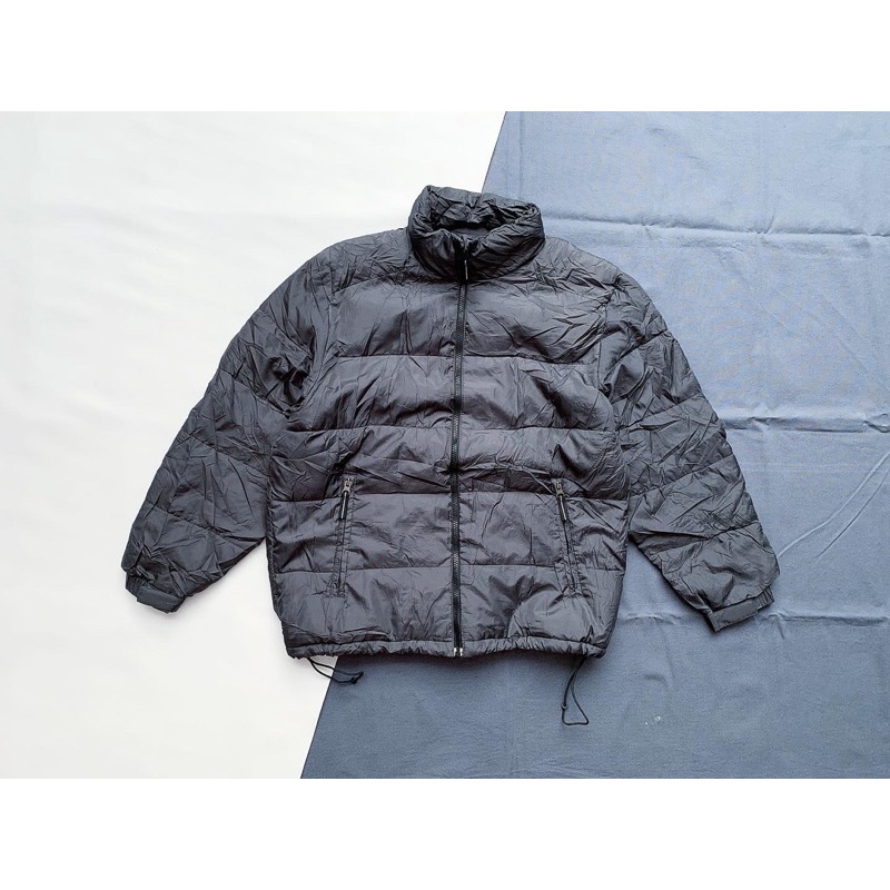 PUFFER JACKET BHPC POLO GELEMBUNG WARNA GREY size M fit L (notbulang/varisty/wol/wool/thrift/second/