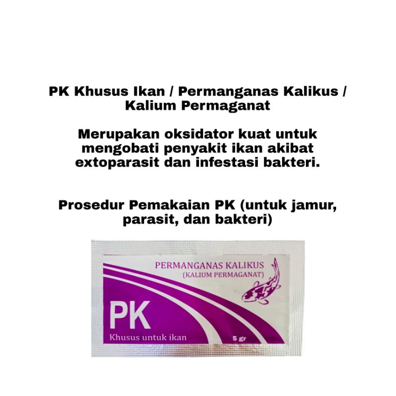 PK ikan (untuk jamur, parasit, dan bakteri)