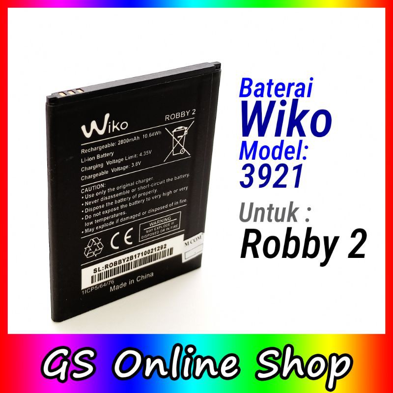 Baterai Wiko Robby 2 3921 Batre Robby2