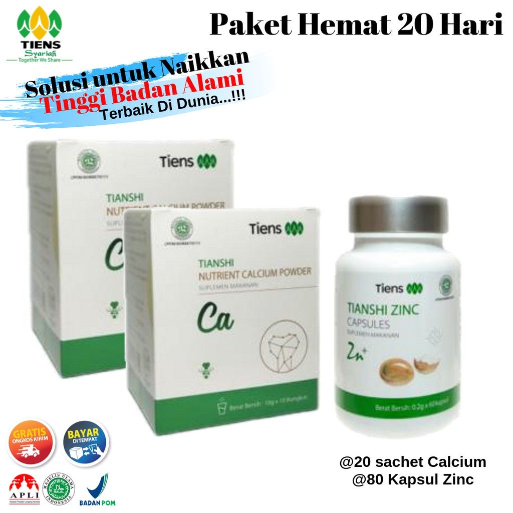 

Suplement Peninggi Badan Alami 20 hari / Susu / Herbal /Calsium / Zinc / By Adventure Herbal