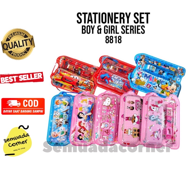 

Set Tempat Pensil Murah 6in1 Stationery set 8818