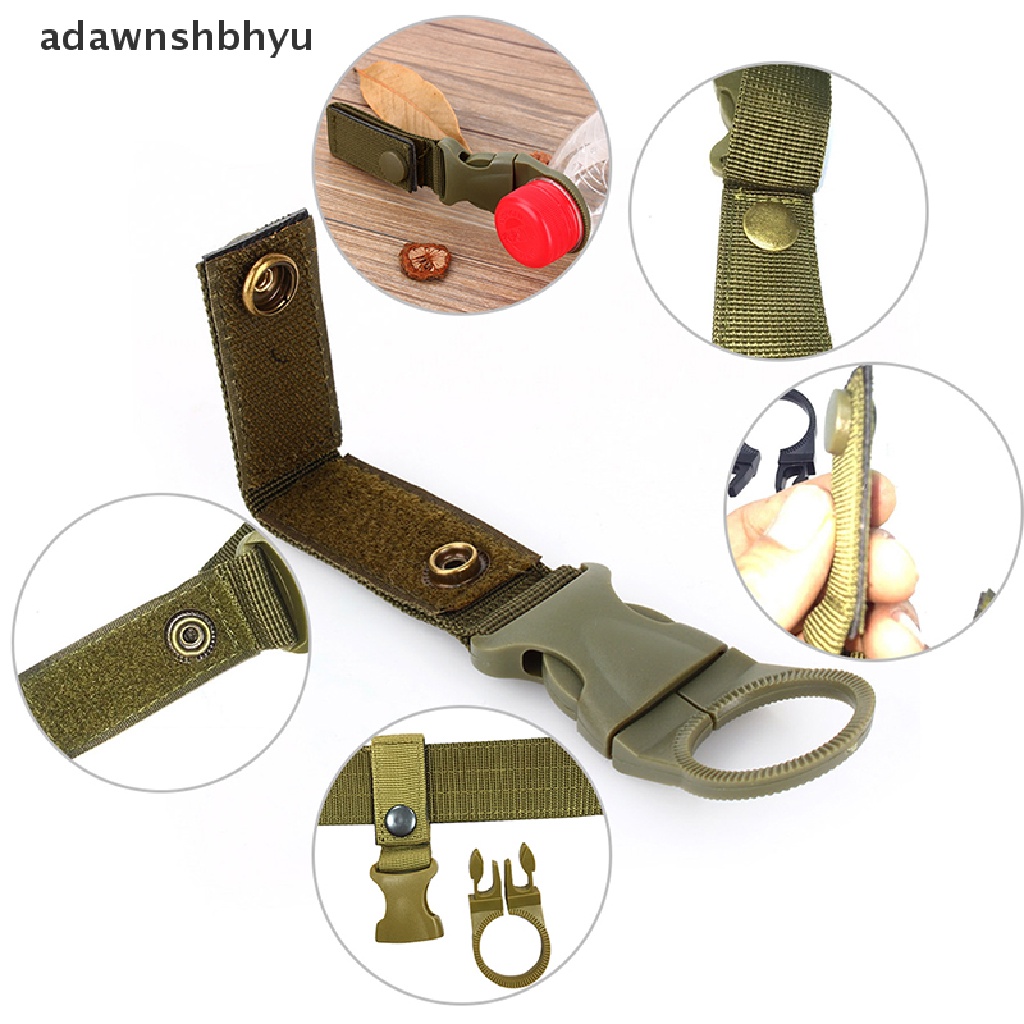 Adawnshbhyu Nylon Webbing Gesper Tempat Botol Air Klip Panjat Carabiner Sabuk Outdoor Tools