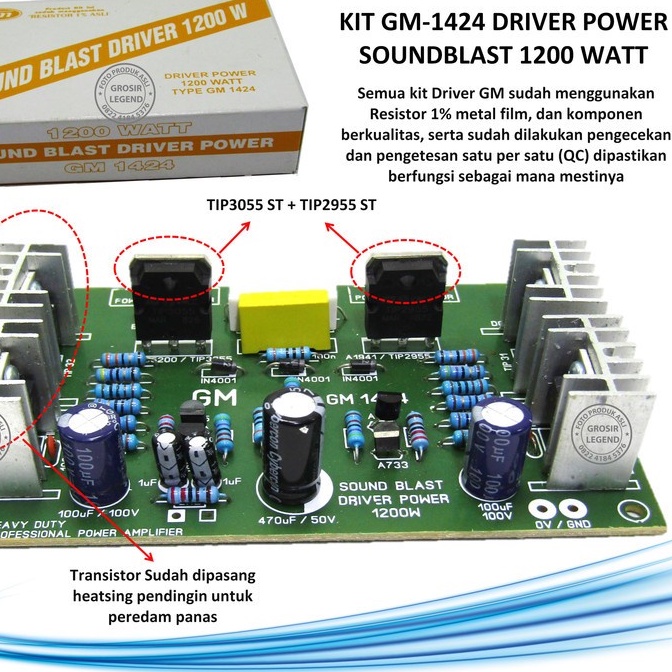 Kit driver power soundblast 1200W GM 1424