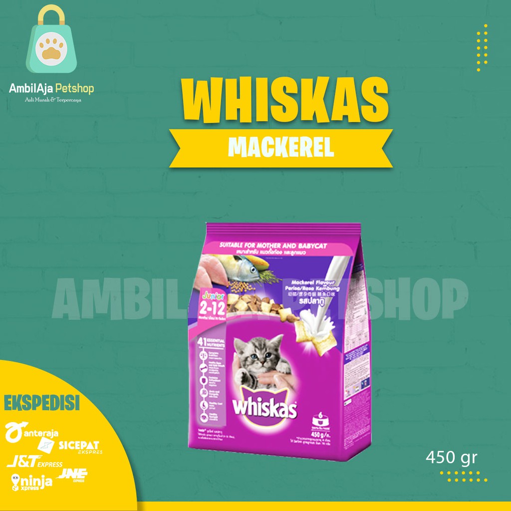 Makanan Kucing kering murah WHISKAS 450gr All Varian