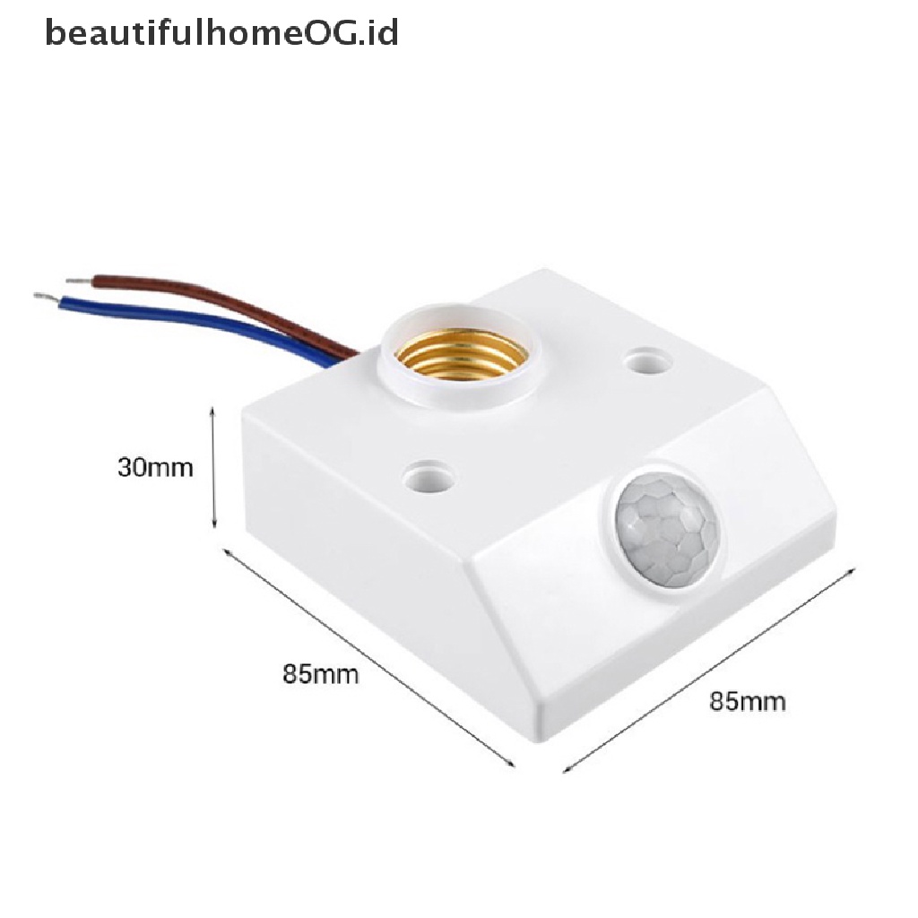 Socket holder Lampu Bohlam AC 90V-250V Dengan sensor Gerak PIR