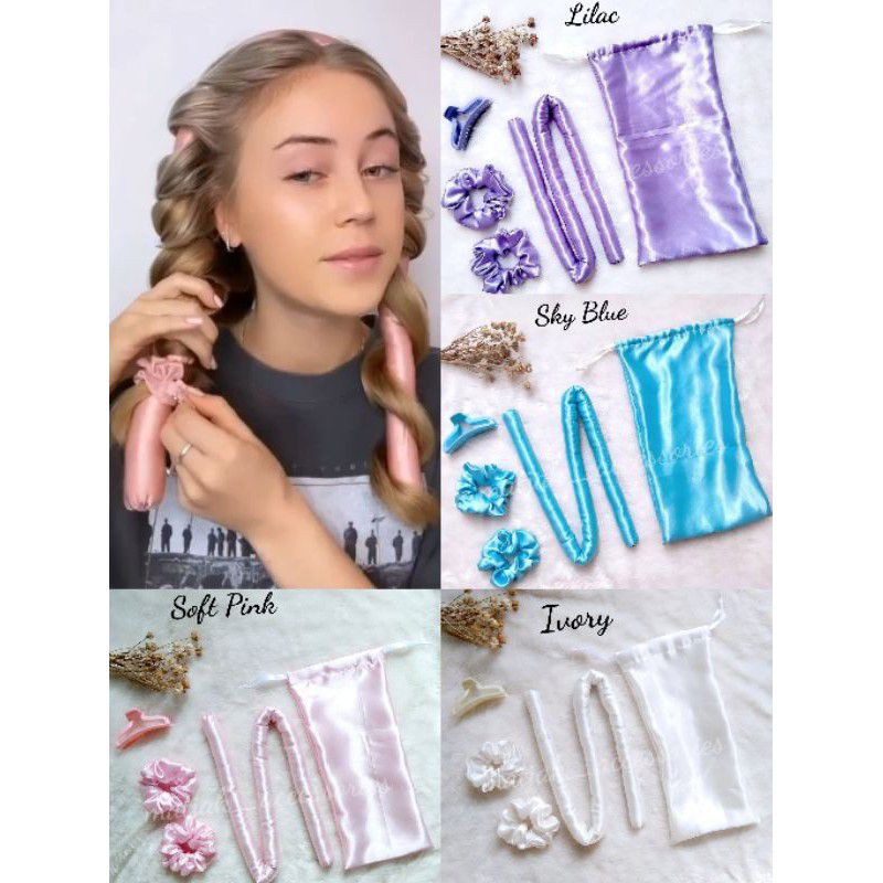 Heatless Curl alat keriting gantung rambut wanita-Alat pengeriting rambut