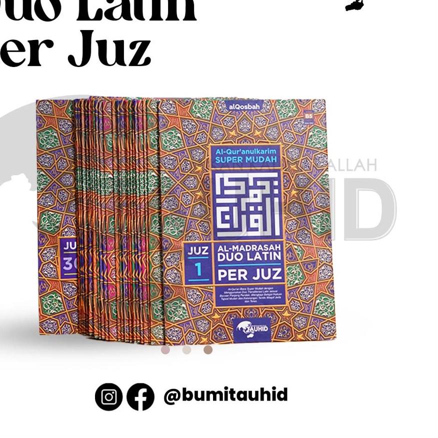 Mushaf Alquran Almadrasah Duo Latin Per Juz B5 Besar Jumbo Quran Hapalan Terjemahan Transliterasi Lafadziyyah Perkata Tajwid Warna Al Quran Alqosbah untuk Pemula Tulisan Besar Mudah dibaca ,,