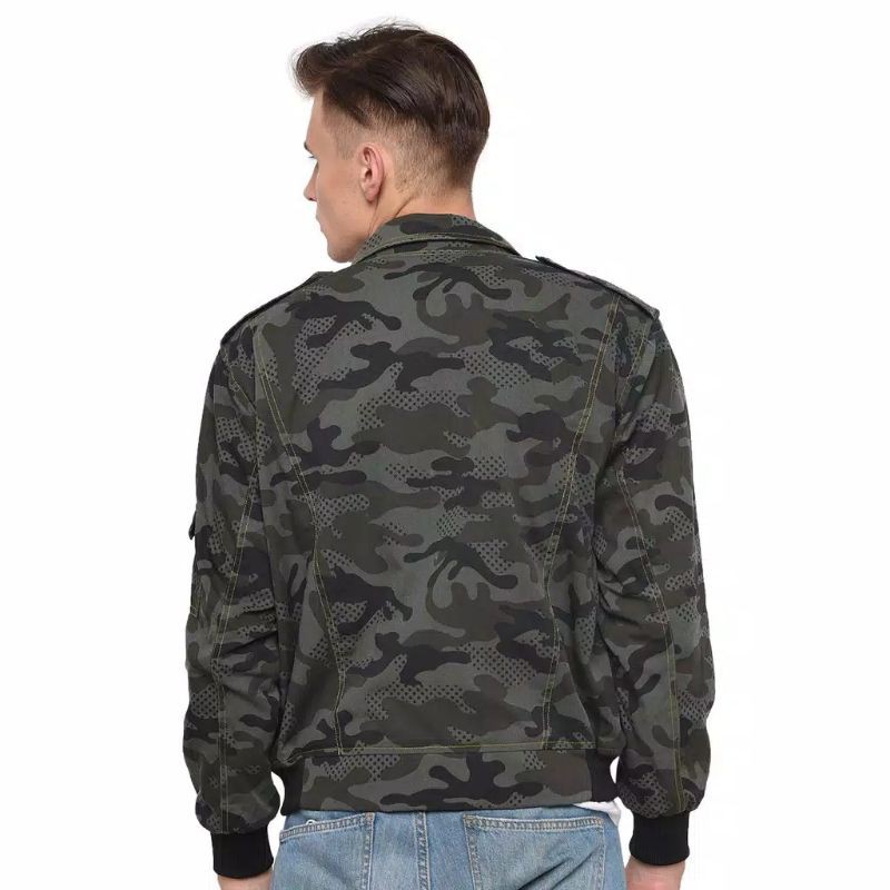 Jaket Loreng Pria Camo Tentara Army Terbaru Milenial Premium Original