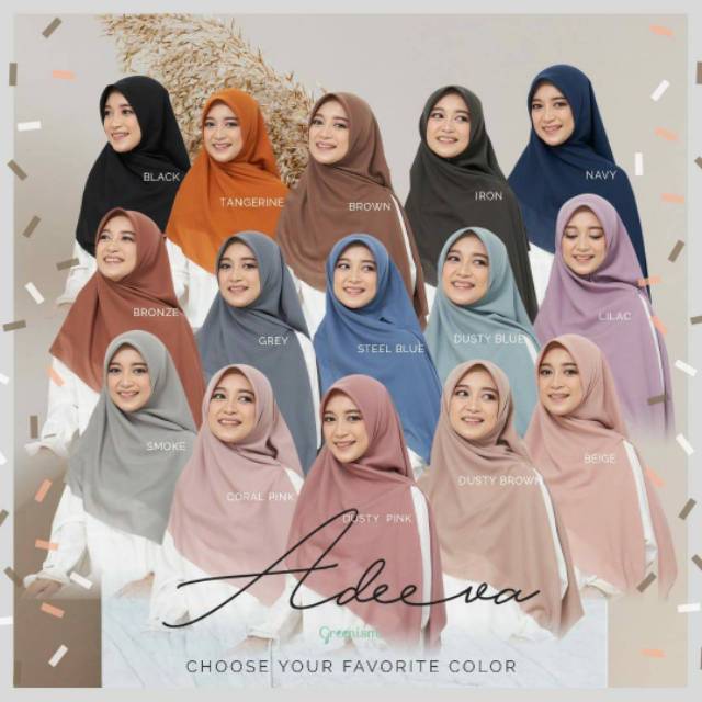 ADEEVA SCARF BY GREENISM VOAL SUPERFINE MUDAH DIBENTUK