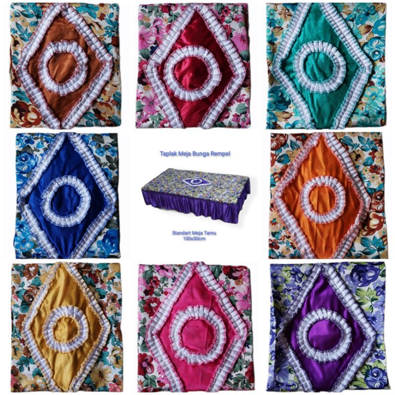 TAPLAK MEJA RUMBAI / TAPLAK MEJA BUNGA REMPEL