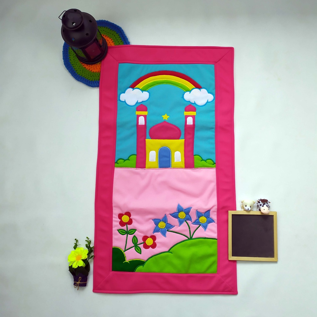 Sajadah Murah Sajadah Anak Belajar Sholat Pintar Sajadah Anak Premium Custom Nama Sajadah Anak