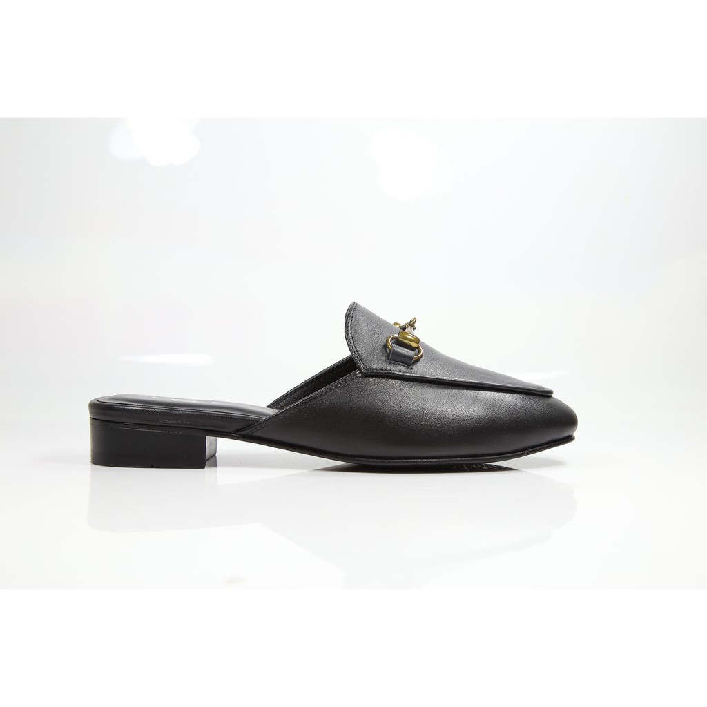 Elle - Ladies Flat Sandal Black 40106