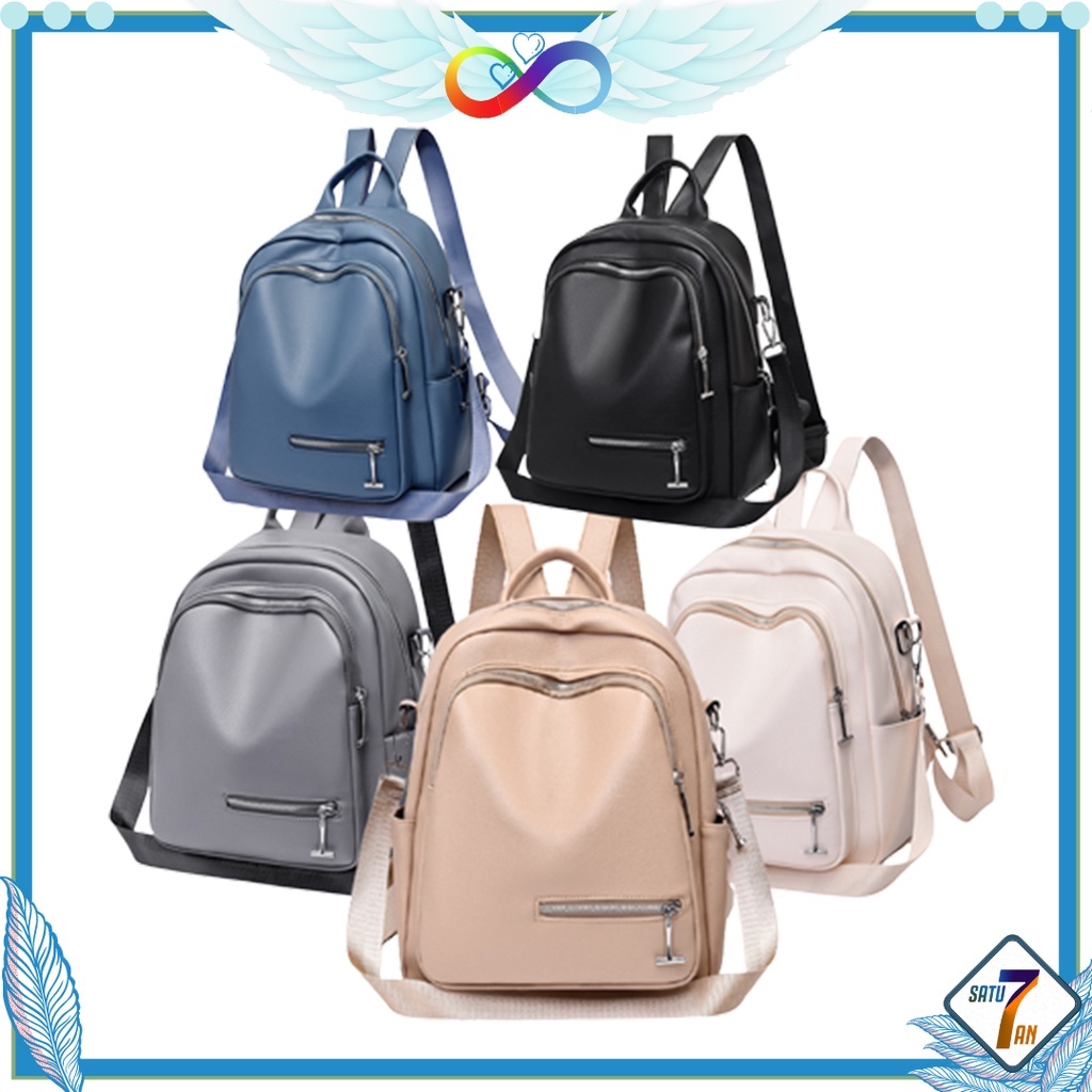 Satu7an T255 Tas Ransel Wanita Fashion Korea Style Kasual Tas Punggung Cewek Backpack Women Kulit PU Import