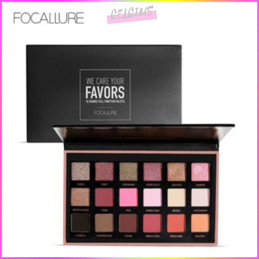 FOCALLURE EYESHADOW 18 Collors Palette FA40 ORIGINAL BPOM