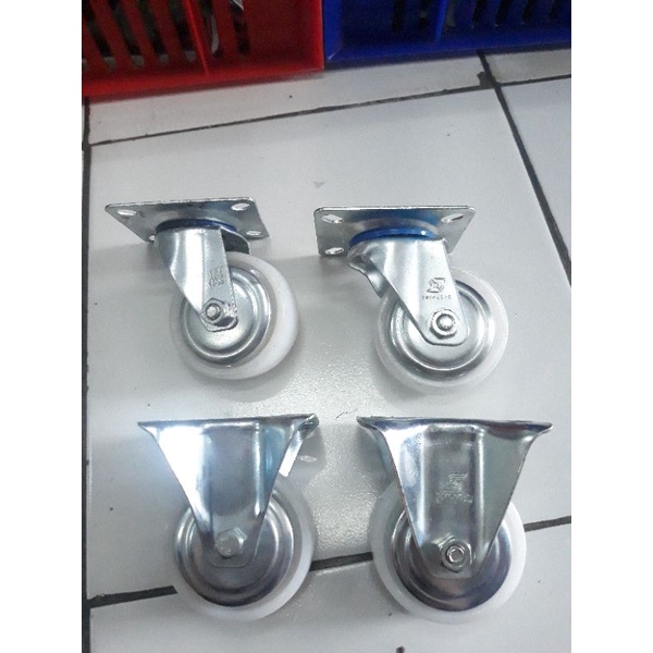 Roda troli Nilon ukuran 3"