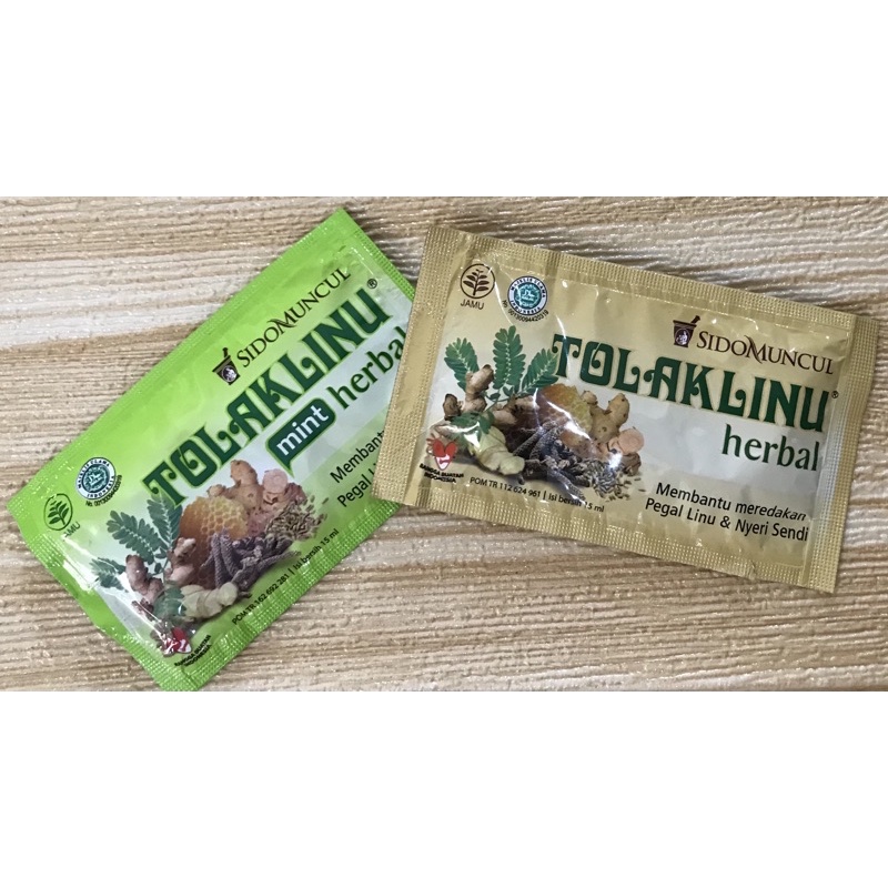 Tolak Linu Herbal | Tolak Linu Herbal Mint | Meredakan Pegal Linu dan nyeri Sendi | Persachet