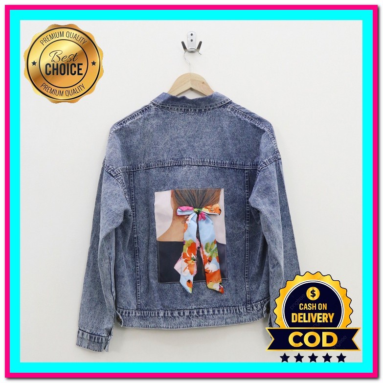 Jaket Jeans Wanita Korea Style Jaket Levis Wanita Import Jaket Perempuan Dewasa Remaja Jaket Jeans C