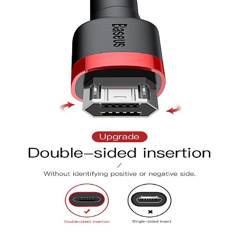 Baseus Kabel Data Micro Cafule Cable For Micro Quick Charge 2.4a 1m