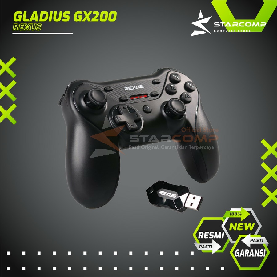 Jual Gamepad Rexus Gladius GX200 Wireless Gaming Joystick Controller PC ...