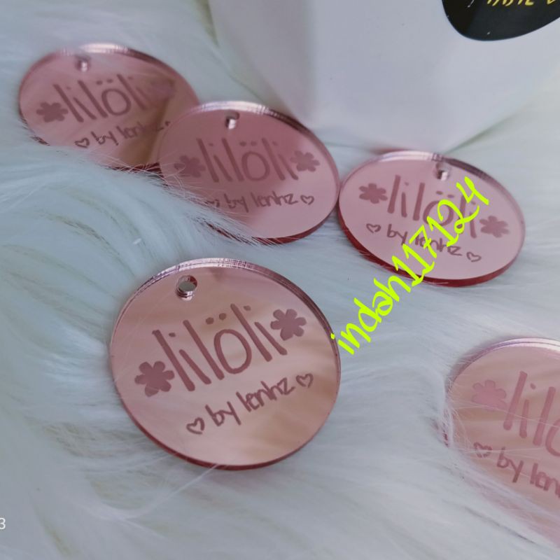 LABEL HIJAB AKRILIK BENTUK BULAT GRAFIR MURAH