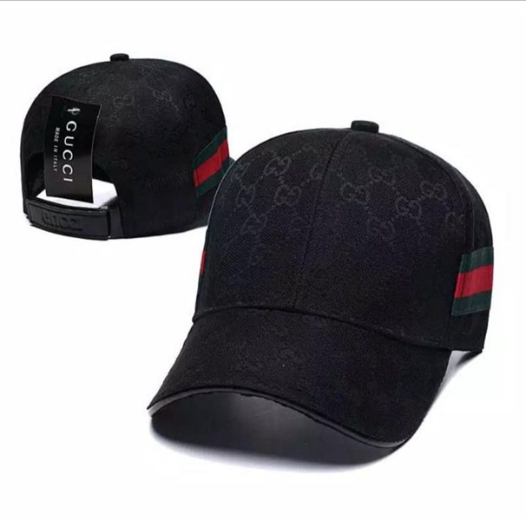 New Topi wanita terlaris Strip samping Pria &amp; Wanita Topi Baseball kekinian Aksesoris Fashion Krem Hitam Abu