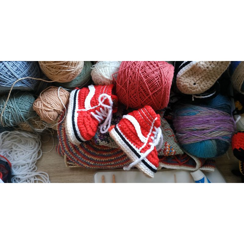 sepatu rajut vans sk8hi inspired