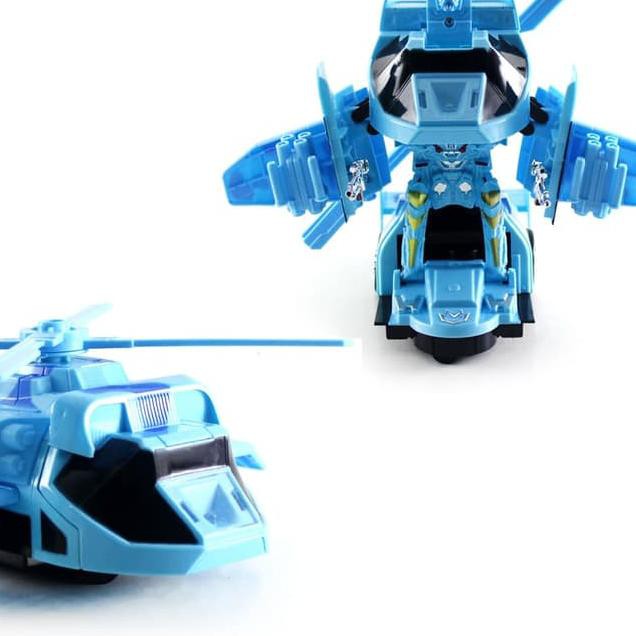 ➷TGR Mainan Anak Laki Laki Pesawat Robot Helikopter Bergerak dan Bersuara ✶ ¿