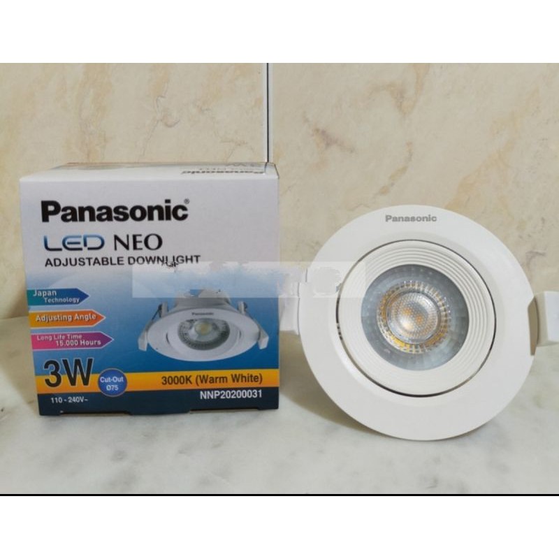Panasonic Downlight Led 3 Watt 3W Adjustable