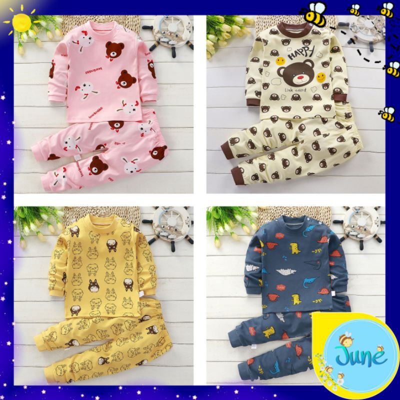 [READY JAKARTA] BAJU TIDUR ANAK SETELAN PIYAMA BAYI SET LENGAN PANJANG BAHAN LEMBUT #396-399