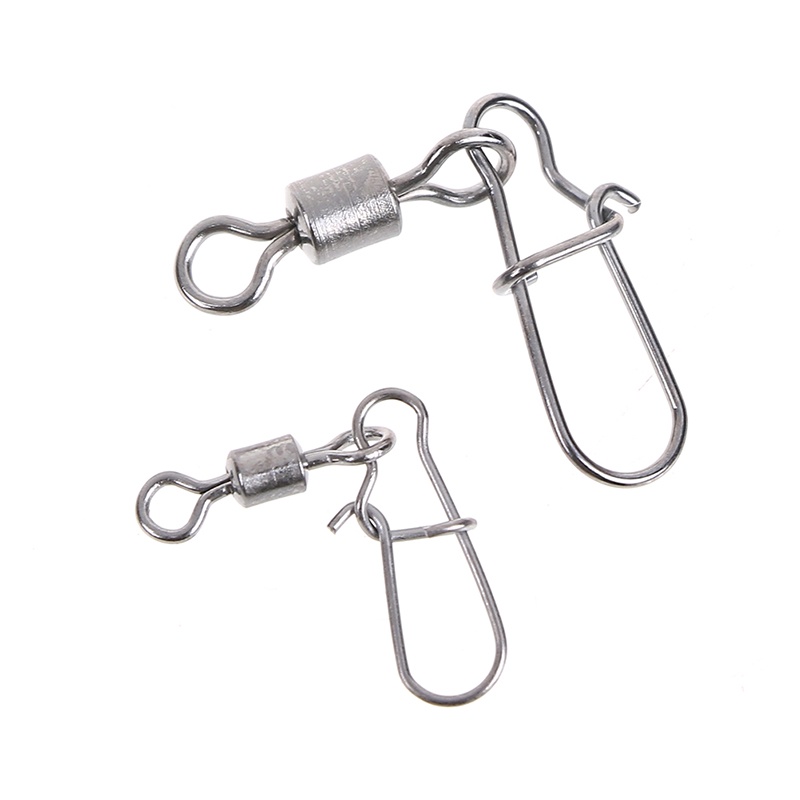 (LUCKID) 200pcs Kili-Kili Pancing rolling swivel Bahan stainless Steel