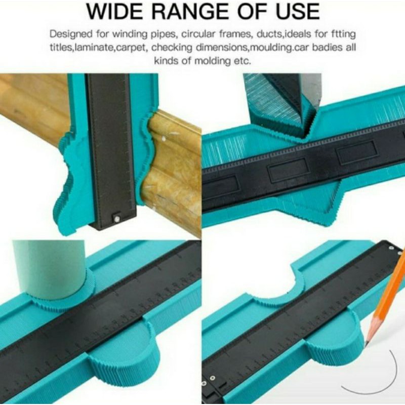 

10" Penggaris Penjiplak Siku Sudut Countor Copy Ruler Gauge Duplicator