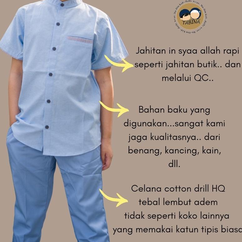 Baju Kemeja Koko Anak Laki Laki 1 Tahun Sampai Remaja Dan Dewasa Bisa Couple Ori Tabina Seri Ustman