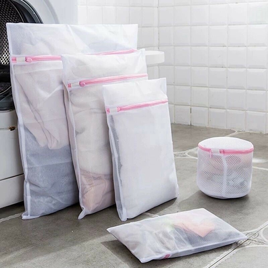 BRGUNIK Laundry Bag Jaring Baju Kotor Kantong Mesin Cuci Bahan Jaring dan Resleting Untuk Pakaian / Dalam R011 R627