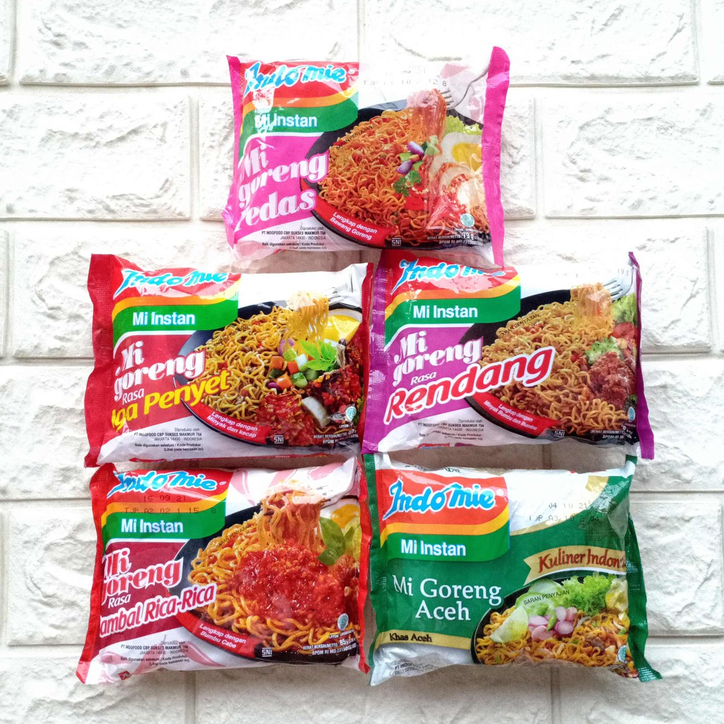 Indomie Mi Celor Kebab Rendang Soto Banjar Limau Kuit Goreng Ayam Pop Kari Kaldu Bawang Spesial Lamongan Pedas Hype Abis Mieghetti Geprek Aceh Sambal Rica Rica Kuah Seblak Mie Instan Instant