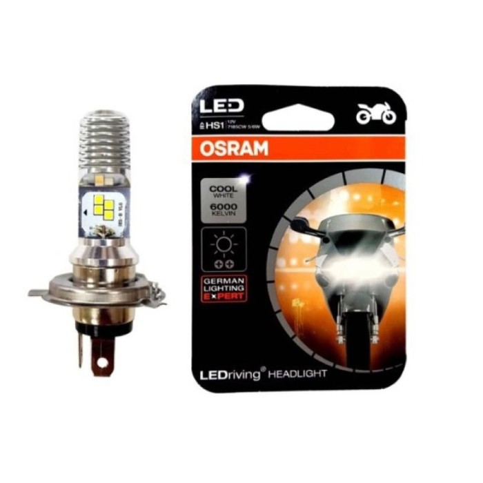 Lampu LED Osram Utama Motor cbr vixion T19 H4 Hi-Lo Matik putih terang 6000K