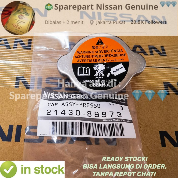 Tutup Cap Radiator Teana J31 Serena C24 Almera N17 ORIGINAL NISSAN