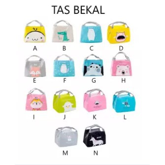 ELFYDO - Tas Bekal Karakter Lunch Cooler Bag Salur Makanan Aluminium Kotak Makan