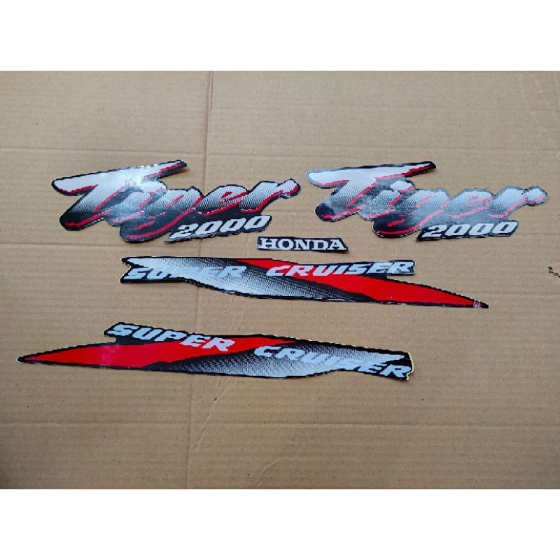 stiker striping body tiger lama tiger lawas tilas HITAM