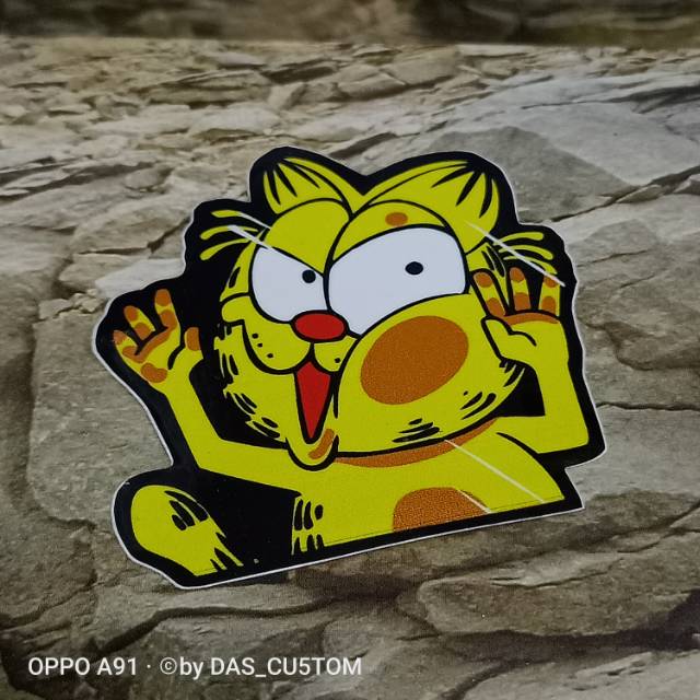 Sticker PRINTING Garfield ORAJET + LAMINASI GLOSSY