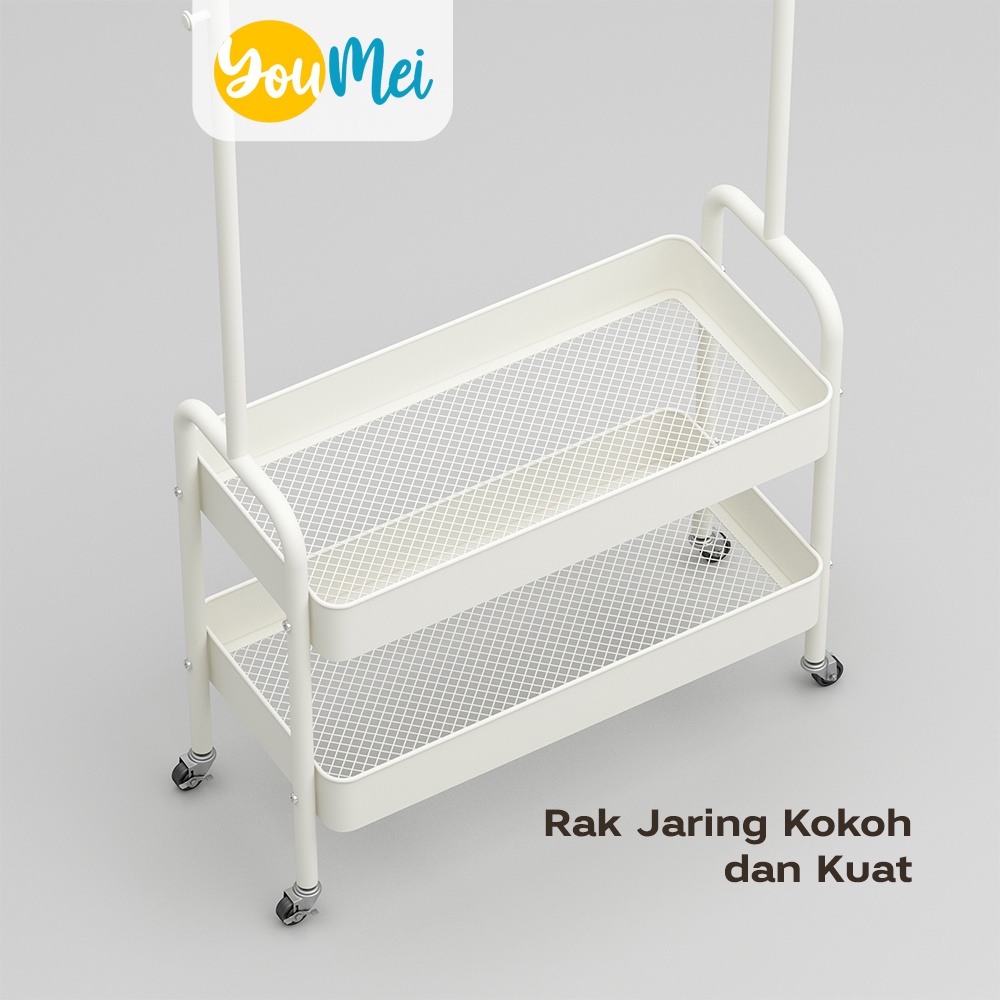 Standing Rak Hanger Serbaguna Rak Besi Rak Topi Rak Sepatu Mudah Dirakit - 1012