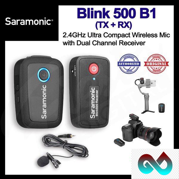 Saramonic Blink 500 B1 (TX+RX) Mini Dual Channel Wireless Mic System