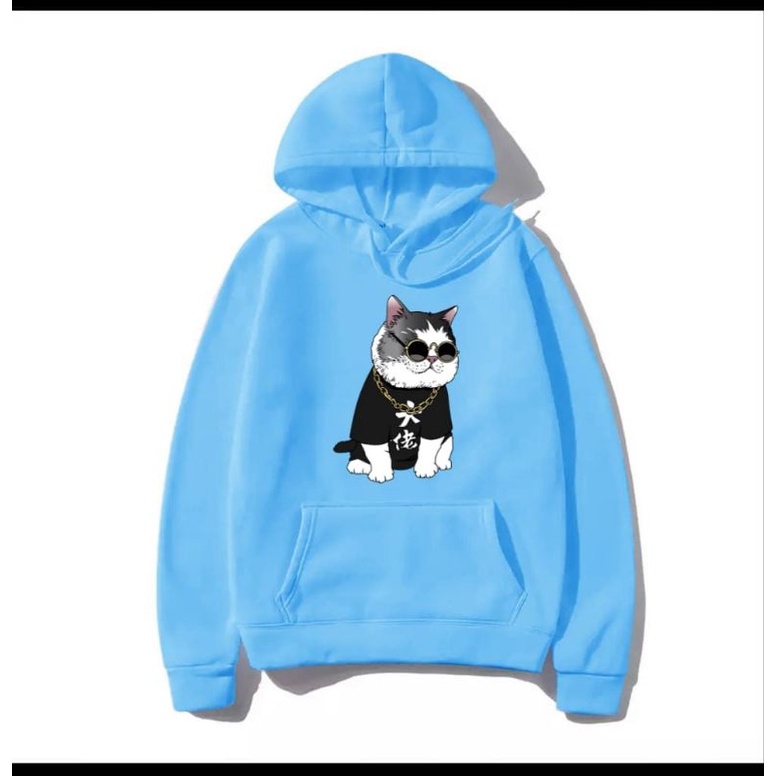 COD/DS/SWEATER HOODIE KUCING CAT size Jumbo XXL